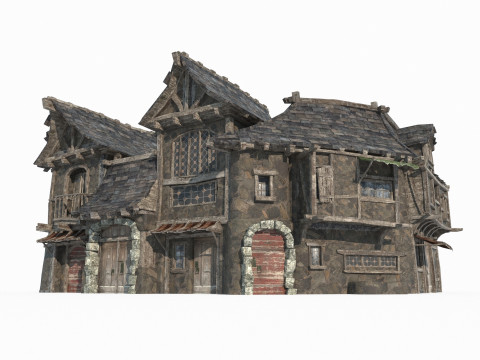 Magical Medieval Architecture Tavern Model 3D