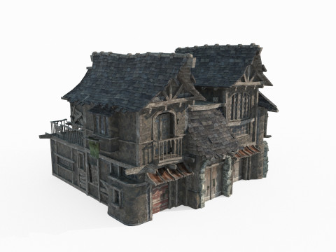 Magical Medieval Architecture Tavern Model 3D