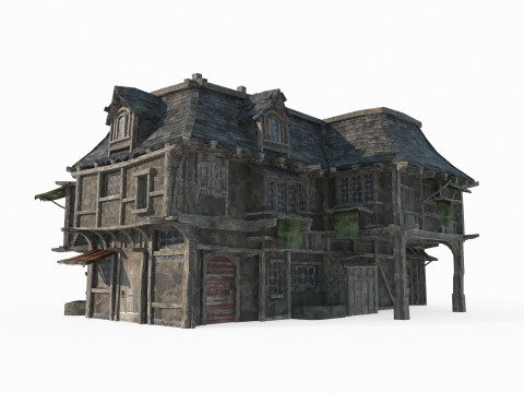 Magical Medieval Architecture Tavern Model 3D