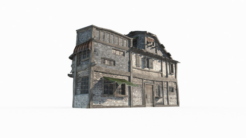 Medieval magical style architectural houses Modèle 3D .c4d .max .obj .3ds .fbx .stl .blend 