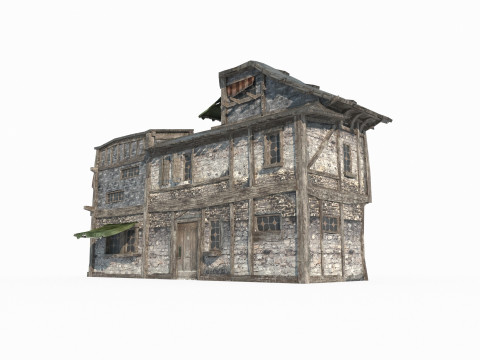 Medieval magical style architectural houses Modèle 3D