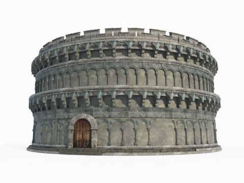 Circular arena of ancient architecture 3D Модель