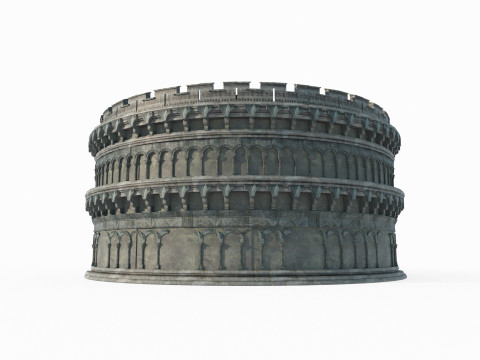 Circular arena of ancient architecture 3D Модель