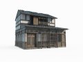 Asian ancient architecture and residential buildings 3D Модель