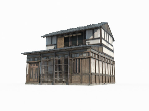 Asian ancient architecture and residential buildings 3D Model