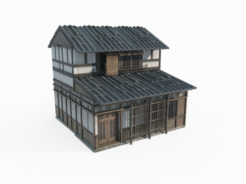 Asian ancient architecture and residential buildings 3D Model