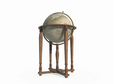 Decora&ccedil;&atilde;o de globo antigo Modelo 3D