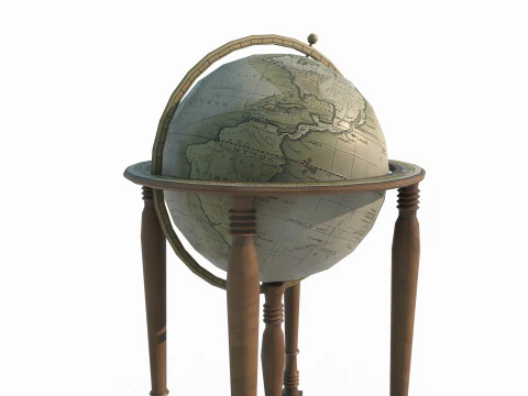 Decora&ccedil;&atilde;o de globo antigo Modelo 3D