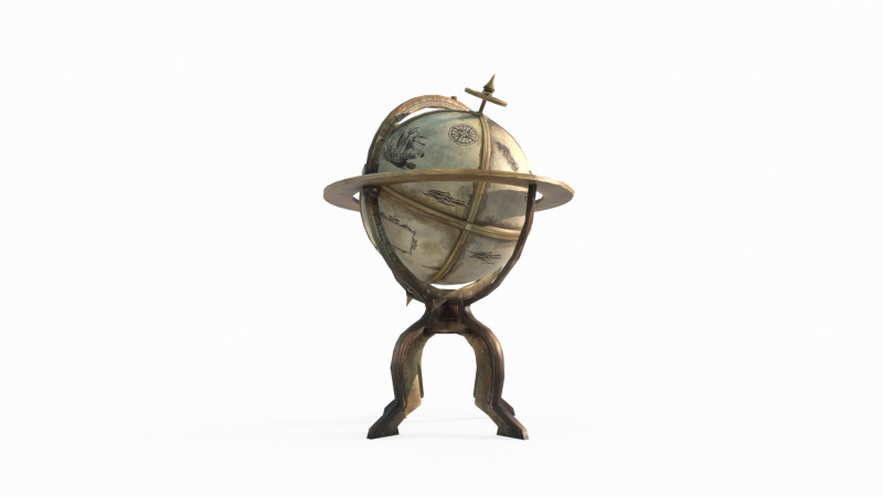 Ancient globe models 3D Model .c4d .max .obj .3ds .fbx .stl .blend