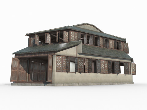 Asian Ancient Architecture Inn 3D 模型