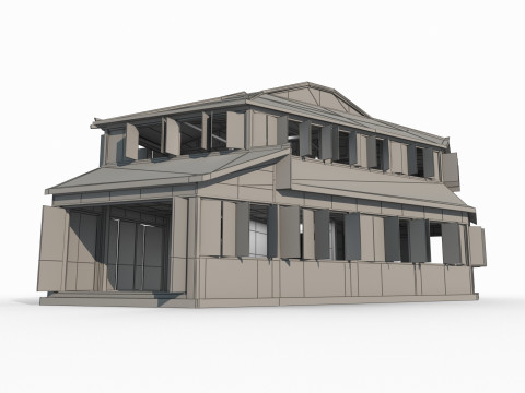 Asian Ancient Architecture Inn 3D 模型