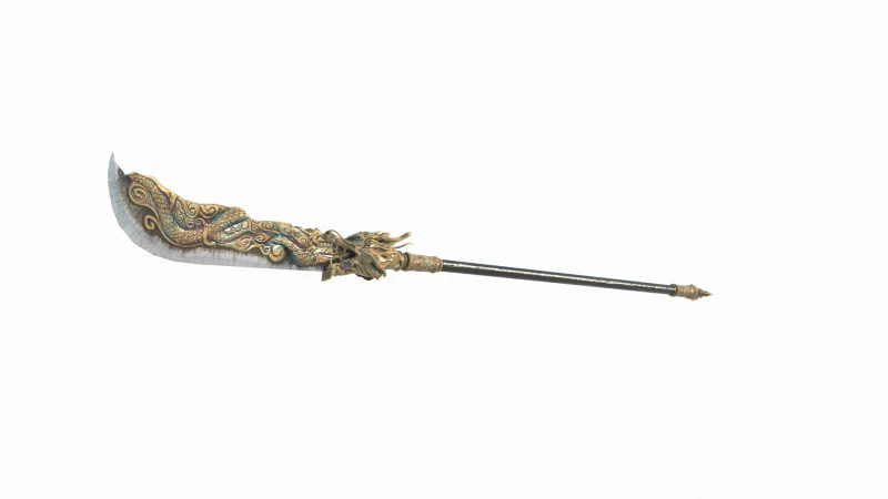 Senjata Asia kuno adalah pedang lebar Model 3D .c4d .max .obj .3ds .fbx .stl .blend 