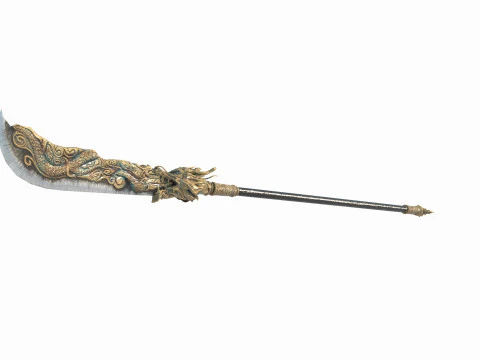 La antigua arma asi&aacute;tica, el sable. Modelo 3D