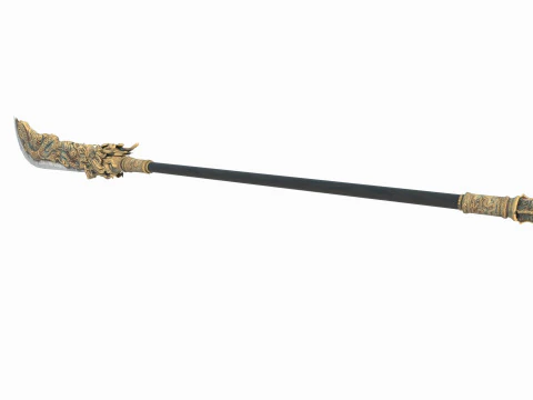 Senjata Asia kuno adalah pedang lebar Model 3D