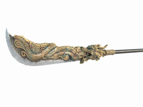 Senjata Asia kuno adalah pedang lebar Model 3D