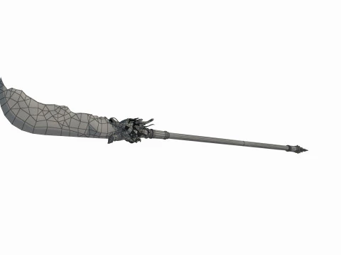 Senjata Asia kuno adalah pedang lebar Model 3D