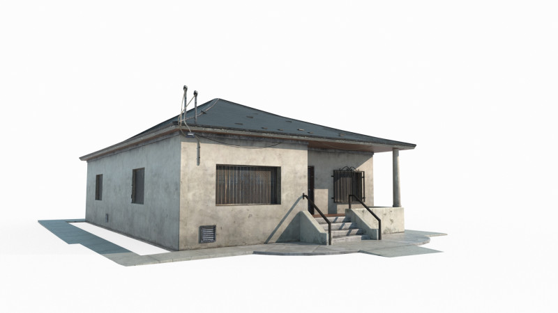 Modern architecture small houses 3D Model .c4d .max .obj .3ds .fbx .stl .blend 