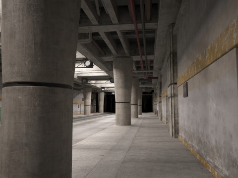 Modern architectural highway tunnels Modelo 3D