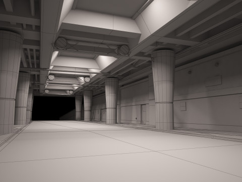 Modern architectural highway tunnels Modelo 3D