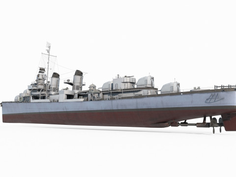 Modern waterborne destroyer 3D 模型