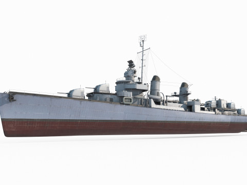 Modern waterborne destroyer 3D 模型