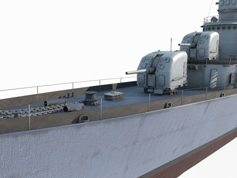 Modern waterborne destroyer 3D 模型