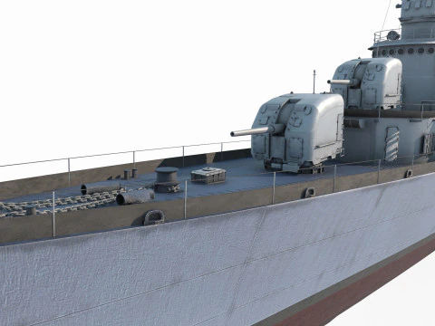 Modern waterborne destroyer 3D Model