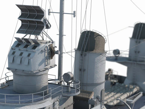 Modern waterborne destroyer 3D Model