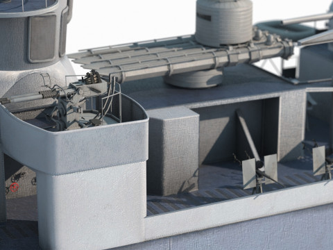 Modern waterborne destroyer 3D 模型