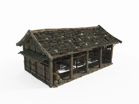 Asian ancient scene stables 3D Model