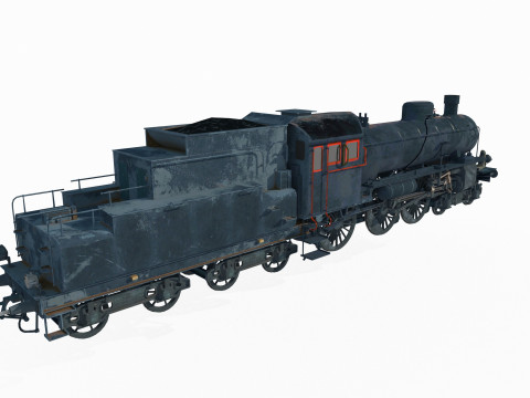 Modern vehicle steam locomotive Model 3D
