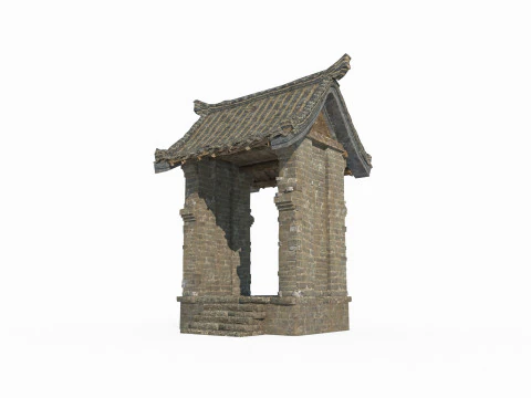 Side door of the Asian Ancient Architecture Institute 3D Model