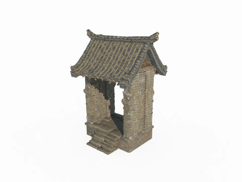 Side door of the Asian Ancient Architecture Institute 3D Model