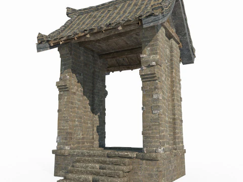 Side door of the Asian Ancient Architecture Institute 3D Model