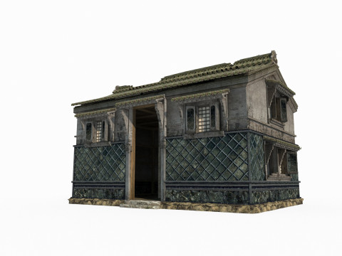 Ancient Asian architecture and residential buildings Modello 3D