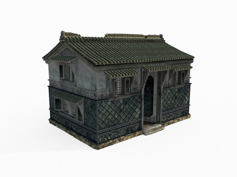 Ancient Asian architecture and residential buildings Modello 3D