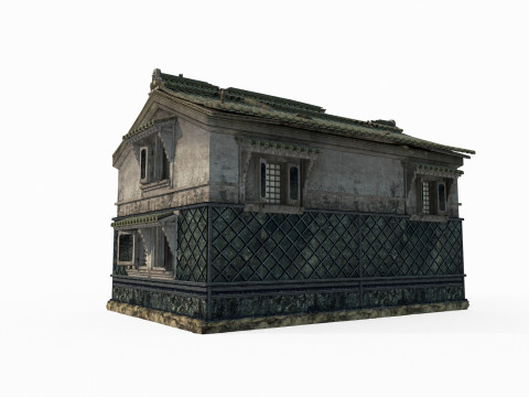 Ancient Asian architecture and residential buildings Modello 3D