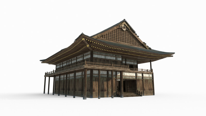 Ancient Buddhist Temples in Asia 3D 模型 .c4d .max .obj .3ds .fbx .stl .blend