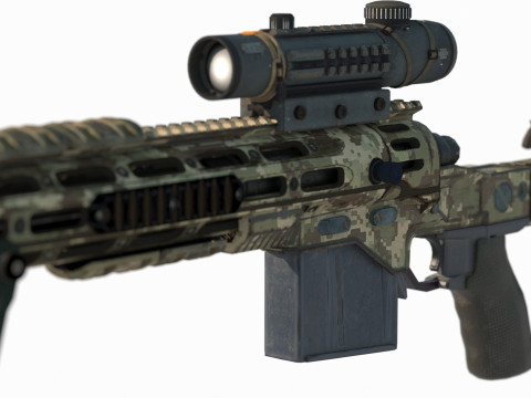 Modern weapon long-range sniper rifle 3D Модель