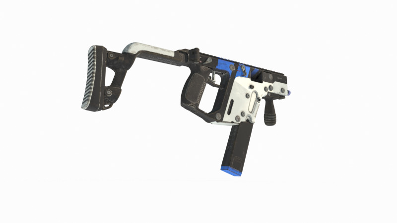 Science fiction weapon submachine g u n Modelo 3D .c4d .max .obj .3ds .fbx .stl .blend 