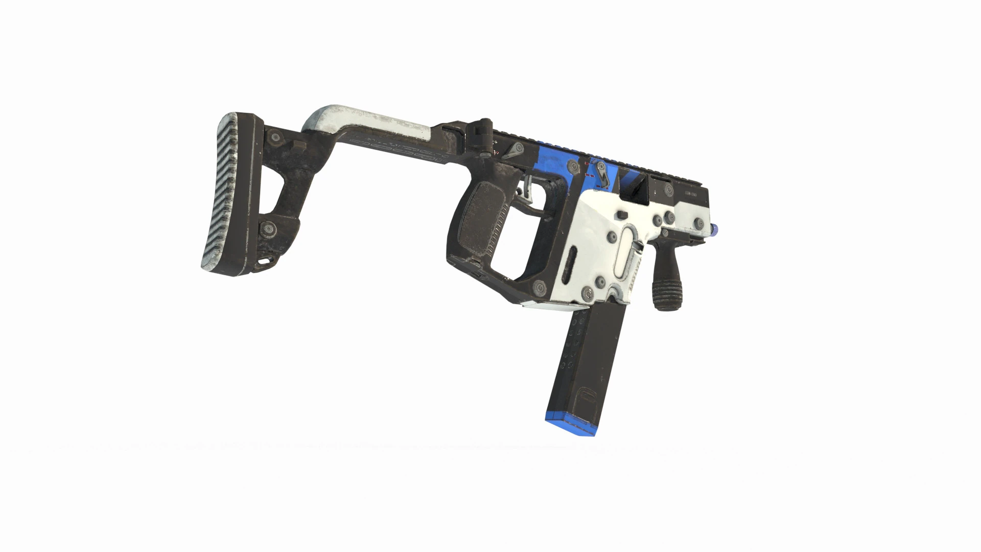 Science fiction weapon submachine g u n 3D Model .c4d .max .obj .3ds .fbx .stl .blend