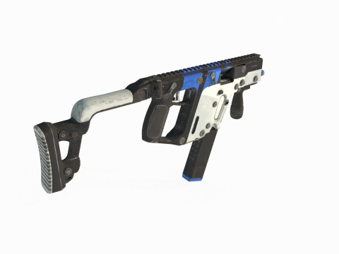 Science fiction weapon submachine g u n Modelo 3D