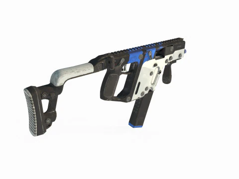 Science fiction weapon submachine g u n 3D Model