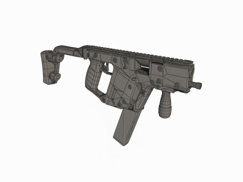 Science fiction weapon submachine g u n Modelo 3D