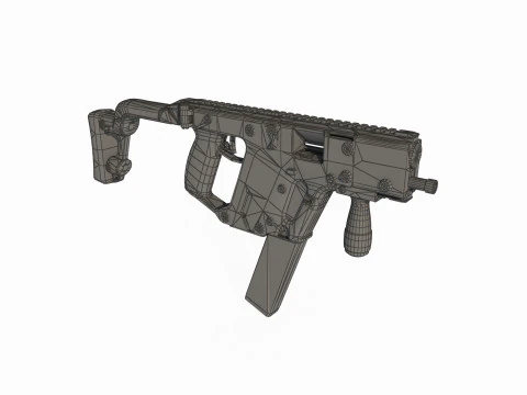 Science fiction weapon submachine g u n 3D Model