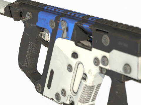 Science fiction weapon submachine g u n Modelo 3D
