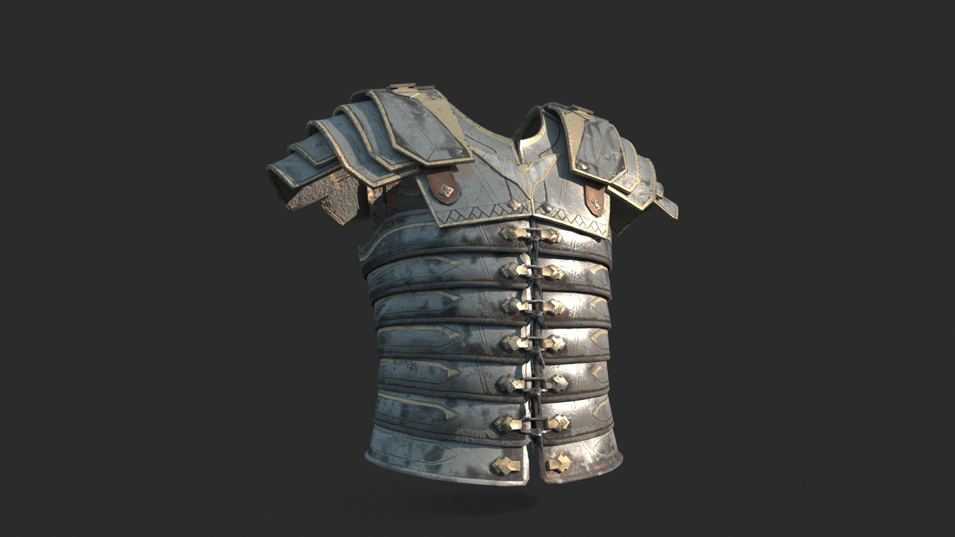 Ancient lightweight armor 3D Model .c4d .max .obj .3ds .fbx .stl .blend 