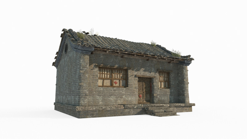 Ancient Asian architecture and residential buildings 3Dモデル .c4d .max .obj .3ds .fbx .stl .blend 