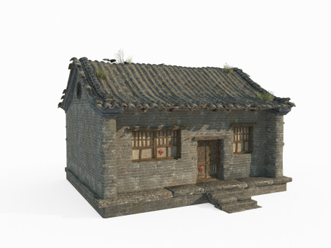 Ancient Asian architecture and residential buildings 3Dモデル