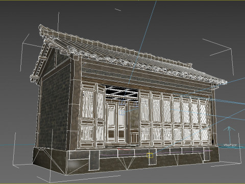 Ancient Asian architecture urban tile houses 3D 模型